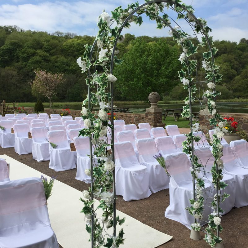 Outdoor wedding at Duvale Priory