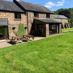 Orchard Barn seating area at the back of the property